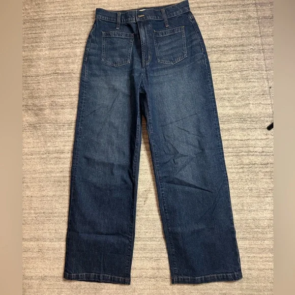 Madewell Perfect Vintage Wide-Leg Jeans Women’s Size 29 Dark Wash - Picture 1 of 6
